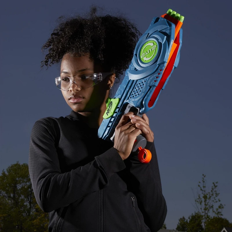 Nerf Elite 2.0, blaster Flipshots Flip-8 avec 2 fois 4 canons pivotants, capacité de 8 fléchettes, inclut 8 fléchettes Nerf Elite officielles
