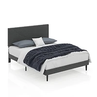 Homy Casa Queen Bed with Adjustable Folding Tray Table Bedroom Set