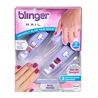 Blinger - Nail Wand - Chevron & Pink Glitter