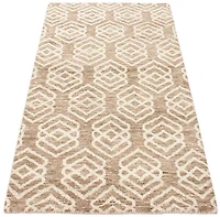 ECARPETGALLERY 5'2" x 8'0" Moroccan Tangier Hand-knotted Area Rug for Living Room, Dining Room and Bedroom in Brown