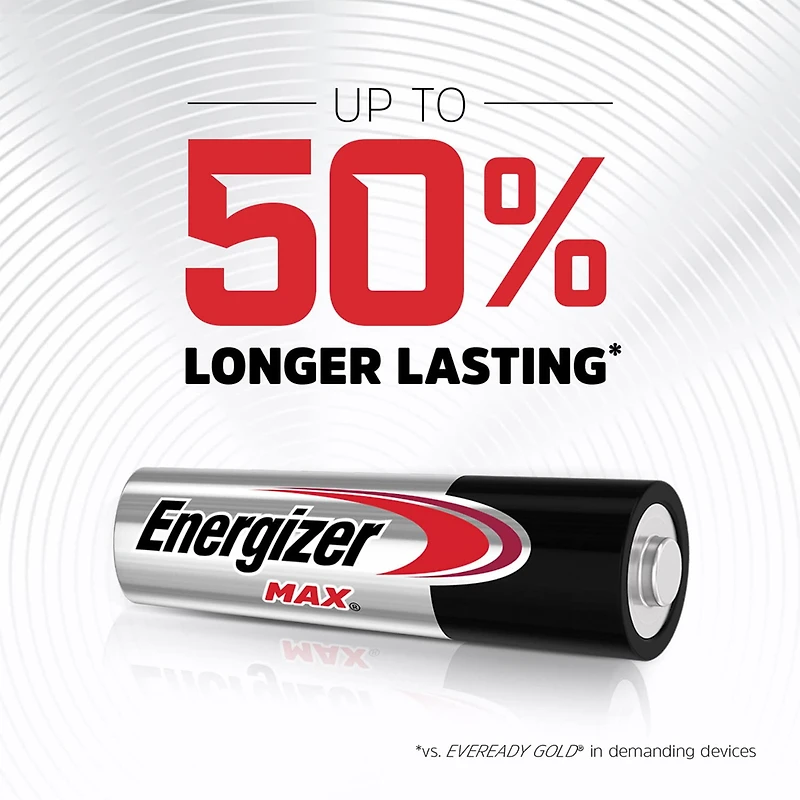 Energizer MAX AA Batteries (12 Pack), Double A Alkaline Batteries