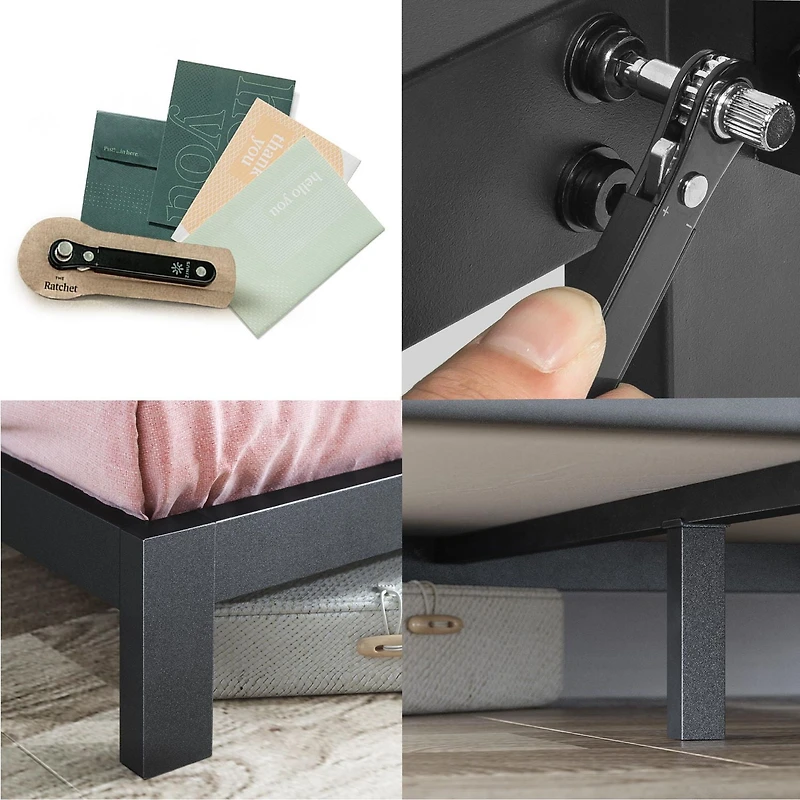 Zinus Arnav 10 inch Heavy Duty Metal Platform Bed Frame, No Box Spring Required