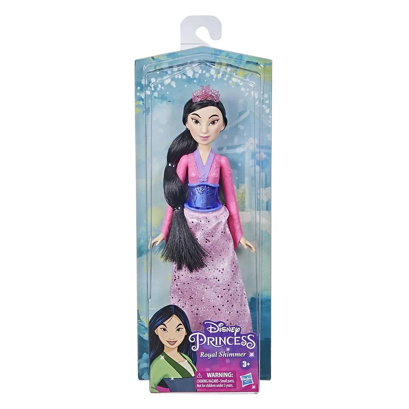 Poupée Disney Princess Royal Shimmer Mulan avec jupe et accessoires