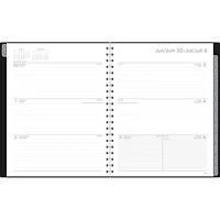 Agenda scolaire hebdomadaire Mead® Noir de base 2025-2026