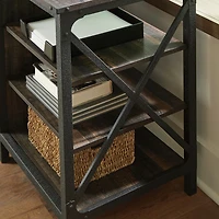 Sauder® Collection Steel River Crédence, Finition Carbon Oak®, 427849