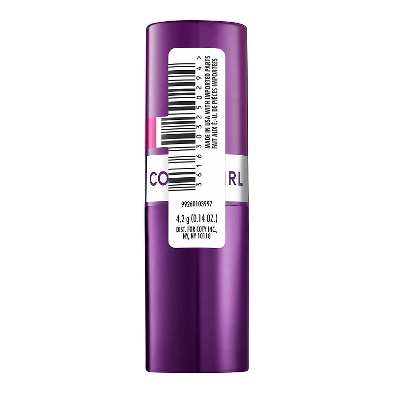 COVERGIRL Simply Ageless Moisture Renew Core Lipstick Infused with Hyaluronic Complex, Coconut Oil & Vitamin E, 4.2g with hyaluronic acid