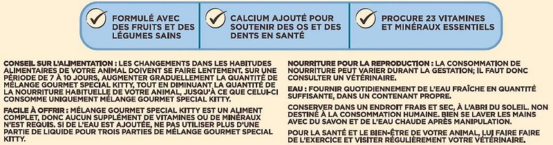 Nourriture sèche Mélange Gourmet de Special Kitty pour chats 3,2 kg