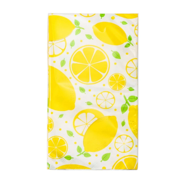 Way to Celebrate! Tall Lemon Napkins – 20ct Summer Party Essentials, Napkin