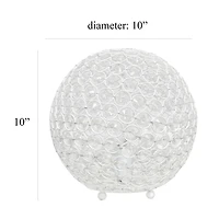 Lampe de table Elegant Designs à paillettes boule de cristal de 10 pouces