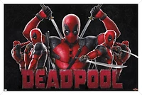 Marvel Deadpool & Wolverine - Deadpool Wall Poster, 14.725" x 22.375" Framed