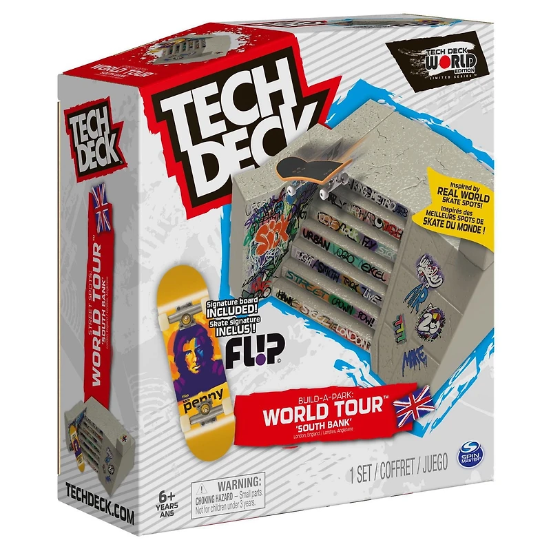 Tech Deck, Build-A-Park World Tour, South Bank, Coffret rampe avec fingerboard Signature