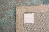 ECARPETGALLERY 5'8" x 7'8" Contemporary Collage Handmade Area Rug for Living Room, Dining Room and Bedroom in Blue