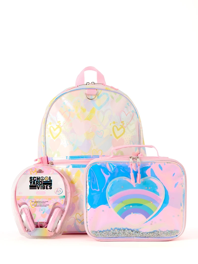 Ensemble sac à dos Rainbow Hearts School Yard Vibes Ensemble sac à dos Rainbow Hearts School Yard Vibes