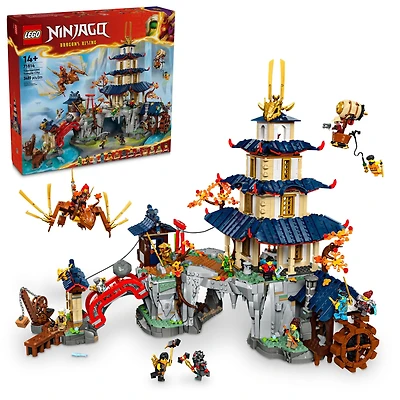 LEGO NINJAGO Tournament Temple City Building Toy - Cool Gift for Teen Boys & Girls, Ages 14+, Great for Dragons Rising Fans Who Enjoy Model Building Sets and NINJAGO Toys - 71814