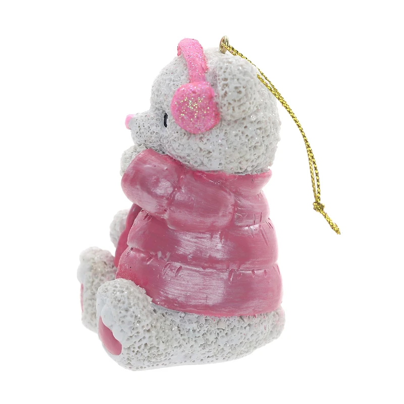 PINK SNOWFLAKE TEDDY GIRL