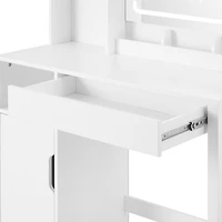 Mainstays Coiffeuse avec miroir éclairé et rangement