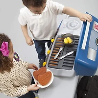 Step2 Pretend Play Battery Powered Sizzle & Smoke Barbecue Grill w/ Cooking Set