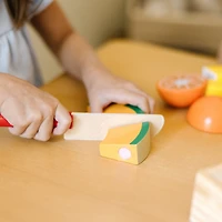 Melissa & Doug Cutting Fruit Set - Wooden Play Food Kitchen Accessory, Multi, Cutting Fruit Set