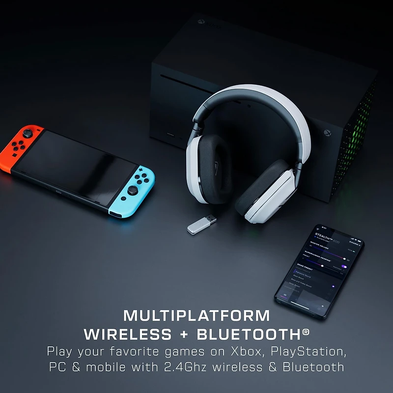 Turtle Beach® Stealth™ 600 – Blanc pour Xbox Series X|S, Xbox One, PC, PS5™, PS4™, et autres appareils mobiles équipés du Bluetooth®, Xbox Series X/S