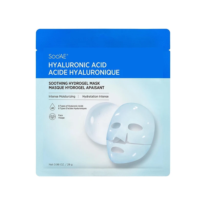 Soo'AE Hyaluronic Acid Soothing Hydrogel Mask, Intense Moisturizing + Soothing