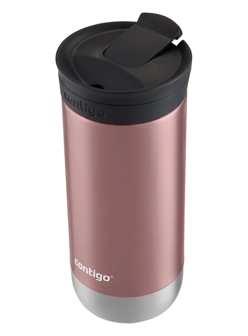 Tasse de voyage isotherme Contigo Huron 2.0, acier inoxydable, 591 mL (20 oz), couvercle SNAPSEAL, couleurs variées paquet de 3
