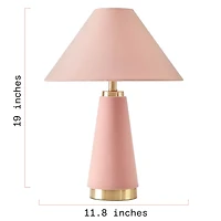 Beautiful Rose Pink Velvet Table Lamp by Drew Barrymore