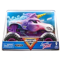 Monster Jam, Monster truck Sparkle Smash officiel, véhicule en métal moulé à collectionner, échelle 1:24