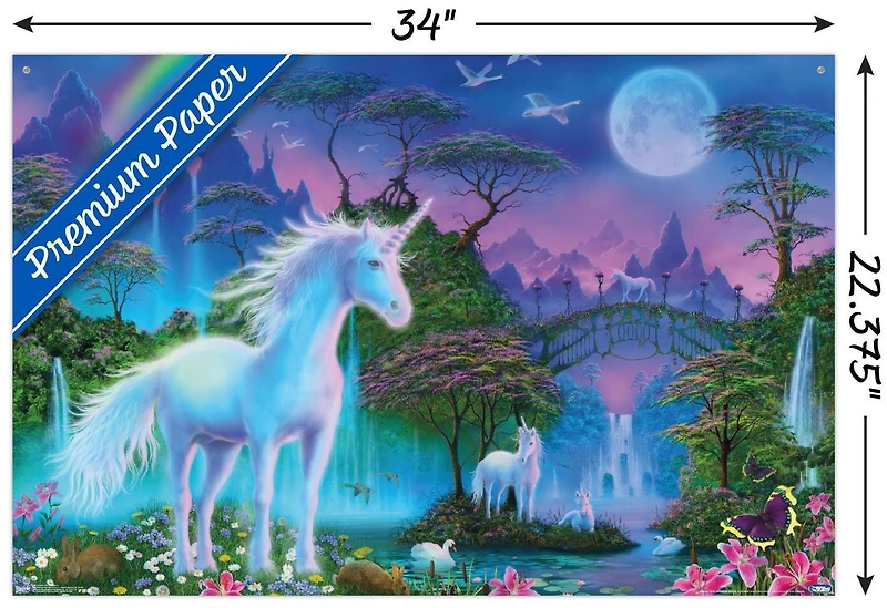 Unicorn Meadow Wall Poster