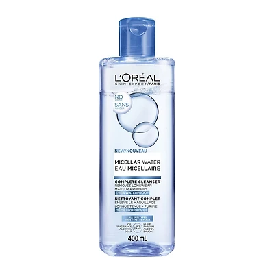 L'Oreal Paris Micellar Water Complete Cleanser, Makeup-Remover, Waterproof, 400 ml