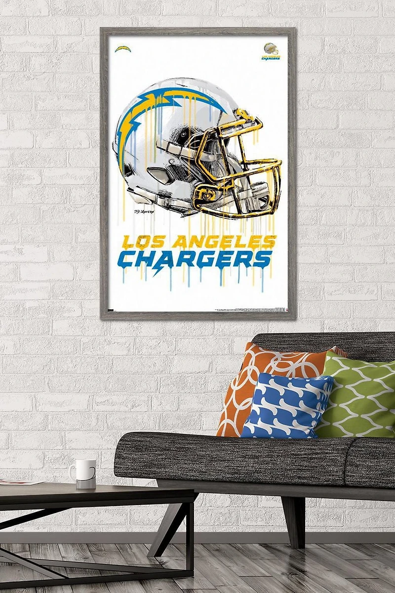NFL Los Angeles Chargers - Drip Helmet 20 Wall Poster