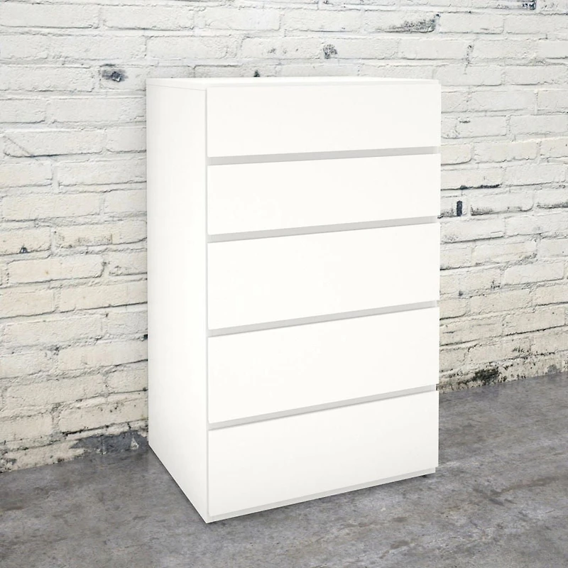 Commode 5 tiroirs Paris de Nexera, blanc