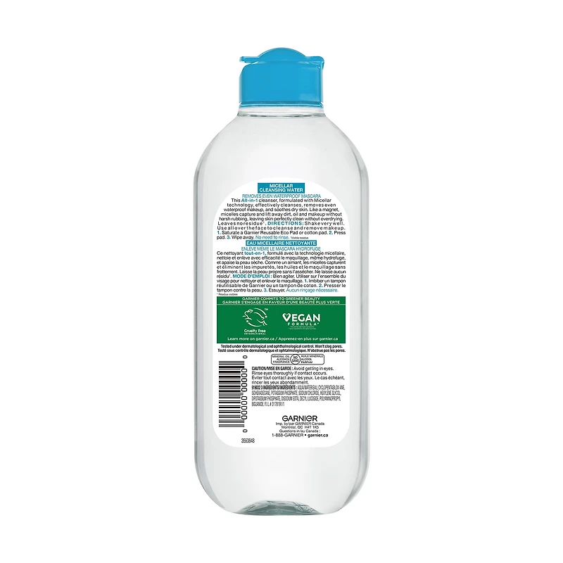 Garnier Eau nettoyante micellaire tout-en-un SkinActive de Garnier pour peau sensible 400 MLT