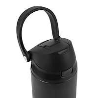 TAL Stainless Steel 2-in-1 Straw and Chug Water Bottle with Push Lid 24 fl oz, Black