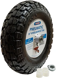 HI-RUN wheelbarrow tire with universal bearing kit and grease fitting