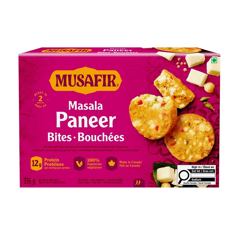 Musafir Bouchées de paneer au masala 336G