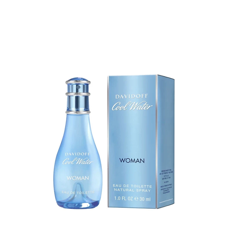 Davidoff Cool Water Eau de toilette pour femme, parfum floral, notes de tête : pastèque, 30ml