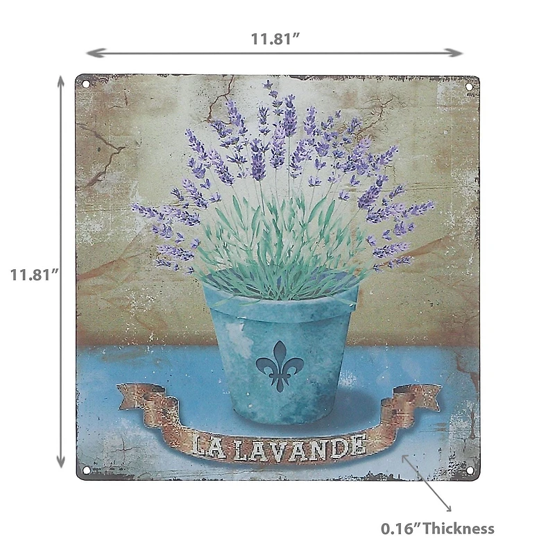 Metal Wall Sign La Lavender