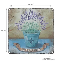 Metal Wall Sign La Lavender