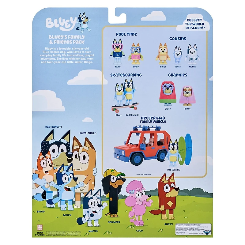 Bluey Figure 8 Pack, Ages 5+