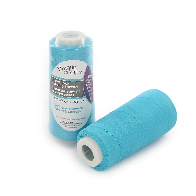 Fil à surjet UNIQUE CREATIV TRULOCK — 100 % polyester, 40 wt, cône de 1 500 m pour surjeteuses