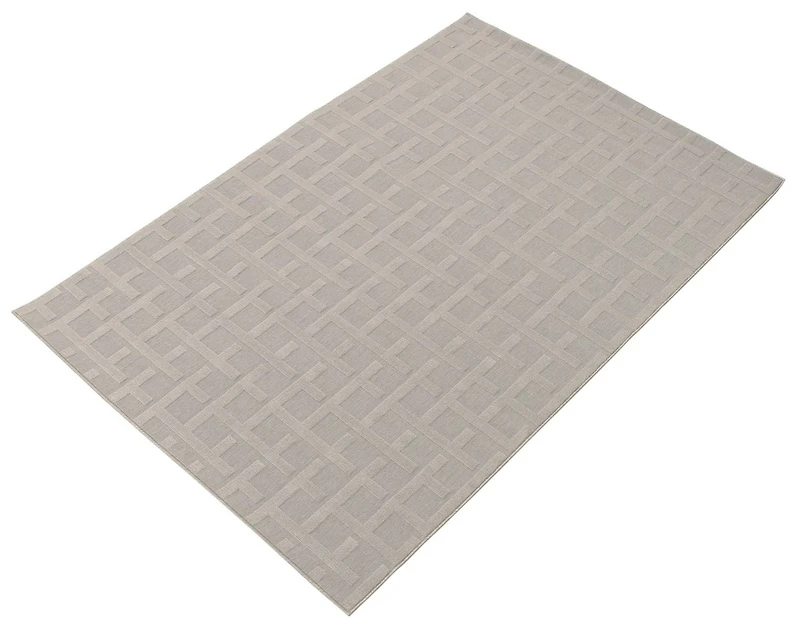 ECARPET Indoor/Outdoor for Balcony, Patio and Garden Villa Grey Rug