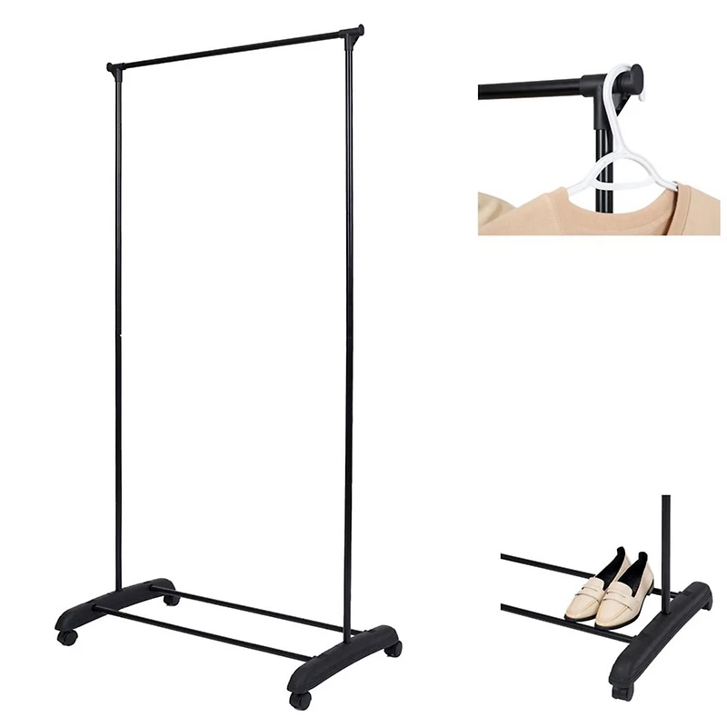 Mainstays Porte-vêtements simple tige simple, noir