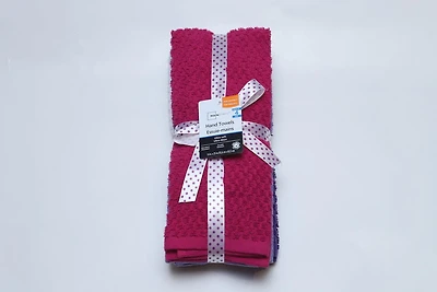 ESSUIE-MAINS 4PK - ASSORTIMENT ÉPONGE SERVIETTE 100% COTON