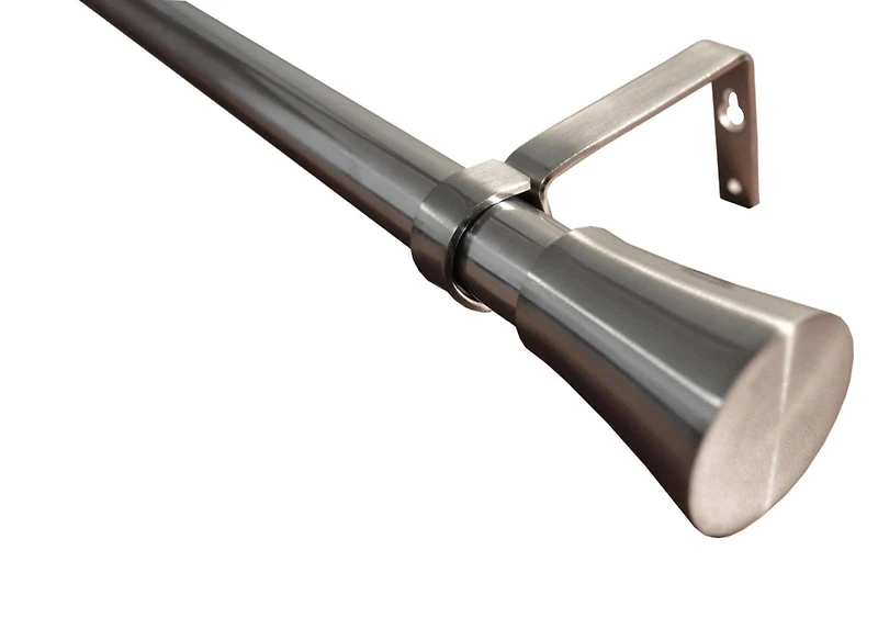 Versailles' Adjustable Indoor/Outdoor Stainless Steel Flare Finial Rod Set 84in - 150in