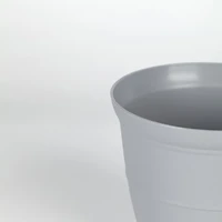 Mainstays Basic Bell Planter 12 inch Grey, Classic Design with Attached Tray Durable Weather Resistant Matte Finish