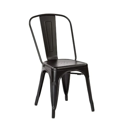 Tolix Armless Chair (Powder-Coated) in Black