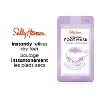 Sally Hansen Hydrating foot mask, Infused with a rich formula with Vitamin E, Macadamia, and Shea Butter, instantly relieves dry feet, At home foot spa