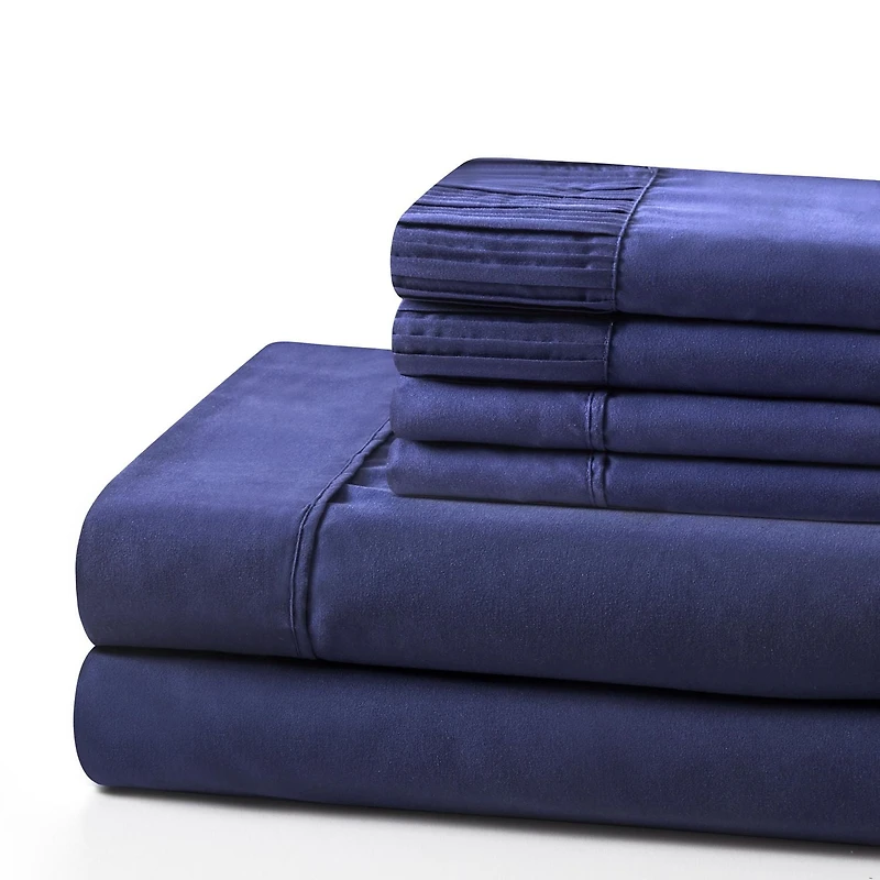 Marina Decoration Ultra Soft Silky Deep Pocket Solid Rayon from Bamboo Bedding All Season Sheet Set