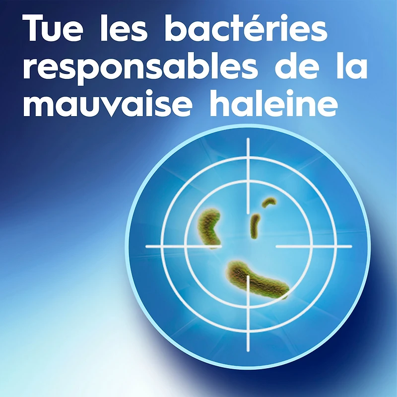 Rince-bouche blanchissant Crest3DWhite Fraîcheur, prévient les taches de surface, tue des millions de germes responsables de la mauvaise haleine, sans alcool, saveur Menthe arctique, 946mL (32ozliq.) 946ML