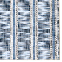 Tapis de couloir lavable Wallen 2 pi x 8 pi ivoire et bleu